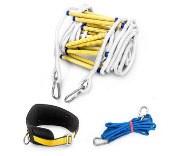 QWORK 32 foot rope fire escape ladder