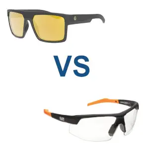 Shooting glasses vs. safety glasses