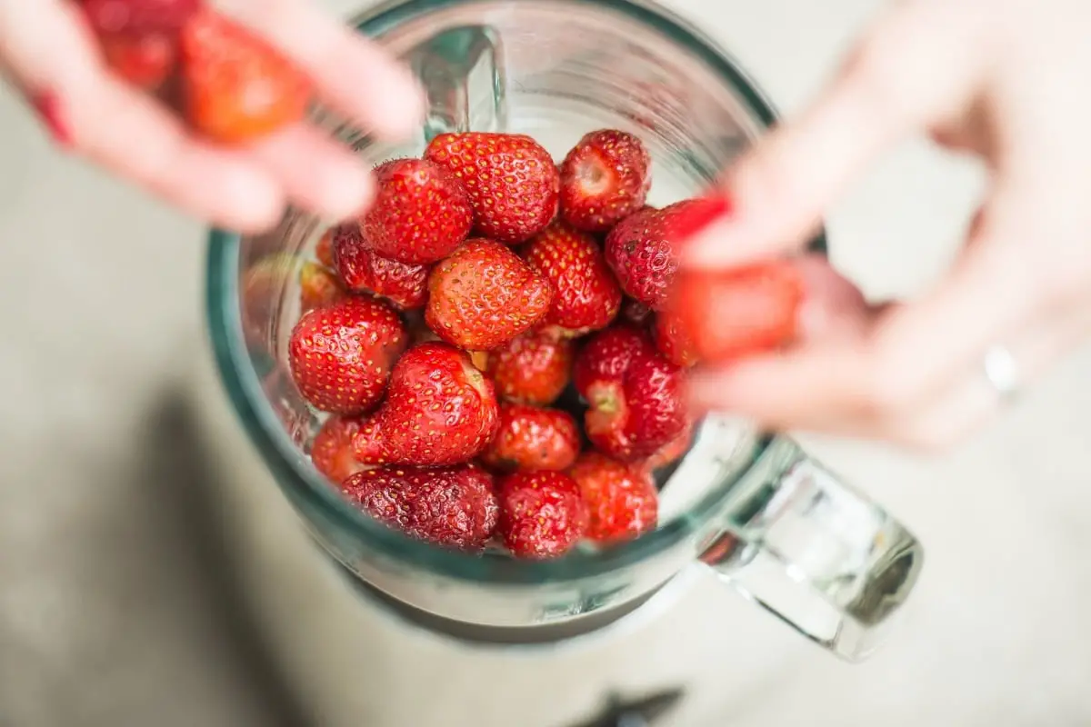 Blender With Strawberries