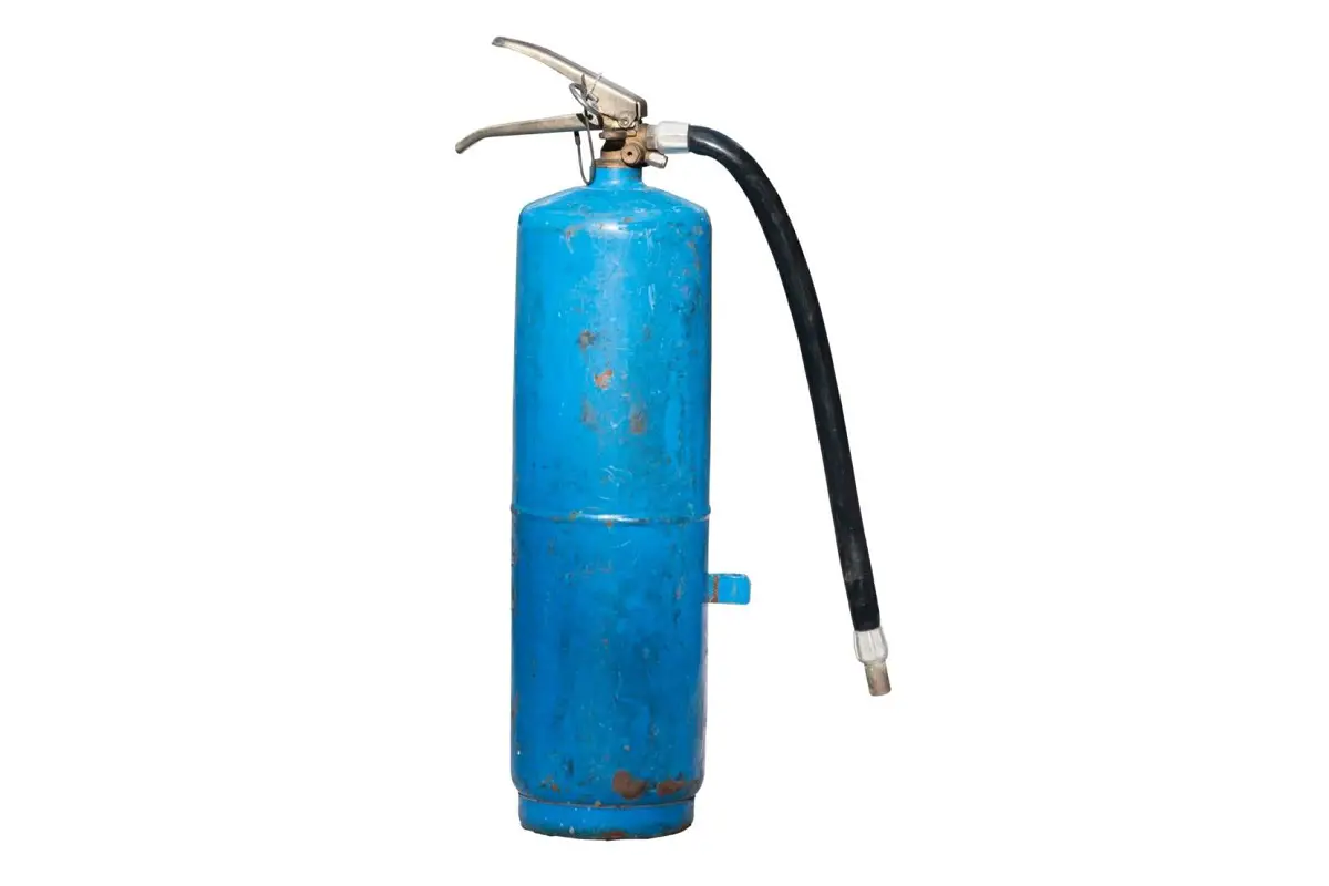 Old Blue Fire Extinguisher
