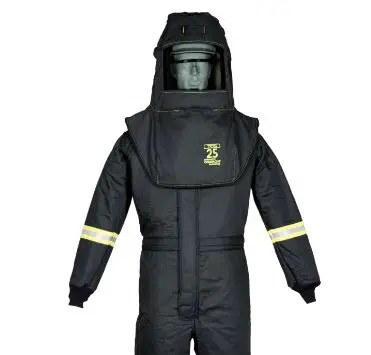arc flash suit CAT 3 with hood and face shield