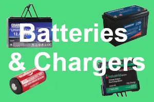 Batteries & Chargers - lithium batteries, battery chargers, 3V, 6V, 3.6V, 4V, 9V, 12V, 12.8V, 13V, 24V, 36V, 48V