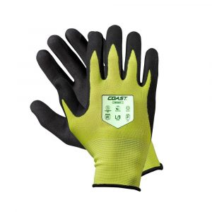 Coast SG300 X-Large High-Visibility Yellow Nitrile Safety Gloves, High-Vis Yellow