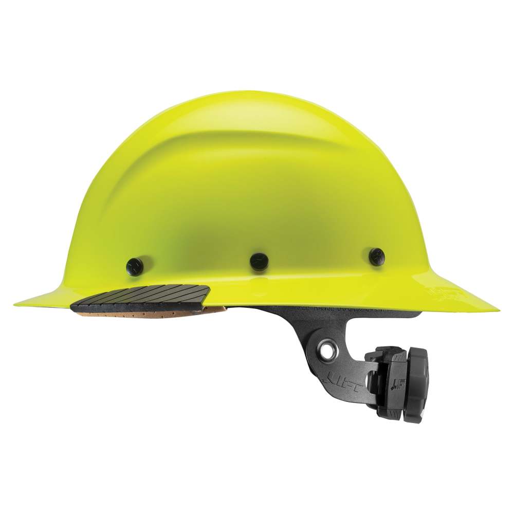 Lift Safety Hard Hat DAX HiViz Yellow Fiber Resin Full Brim